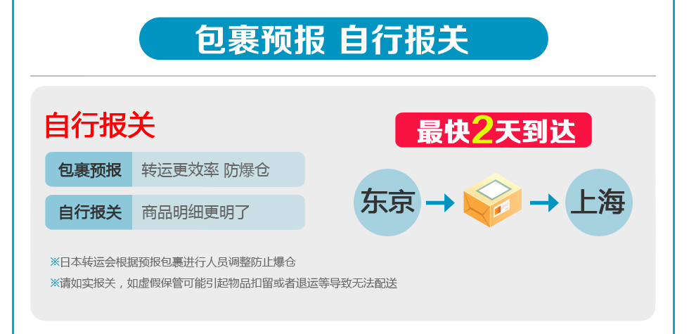 日本转运包裹预报防爆仓和自行报关特色服务